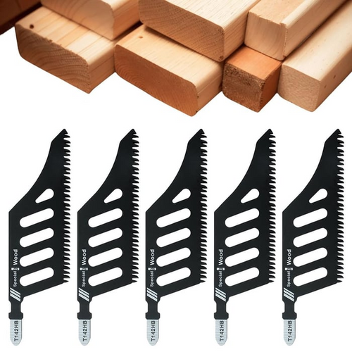 5pcs Flush Cutting Jigsaw Blade for Wood Plastic Metal