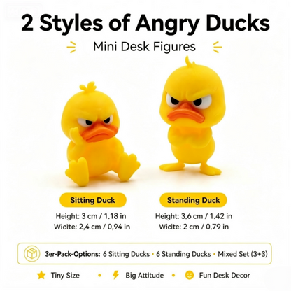 😠Angry Duck Desk Figurine – Add a cheeky touch to your workspace!🐥