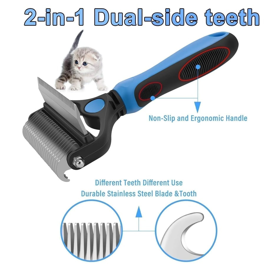🐾 Professional Deshedding Tool for Dogs & Cats – Gentle, Efficient & Fur-Free Home ✨💖