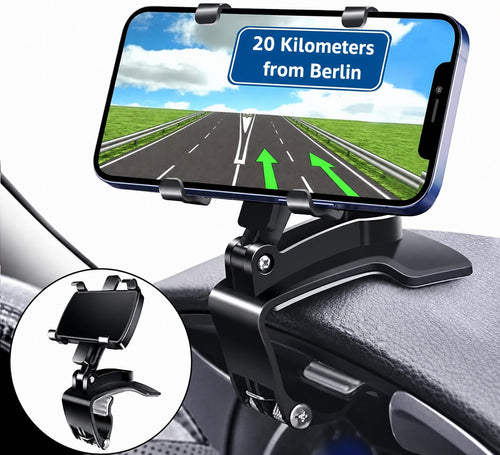 Car Dashboard Phone Holder with 360 Degree Rotation