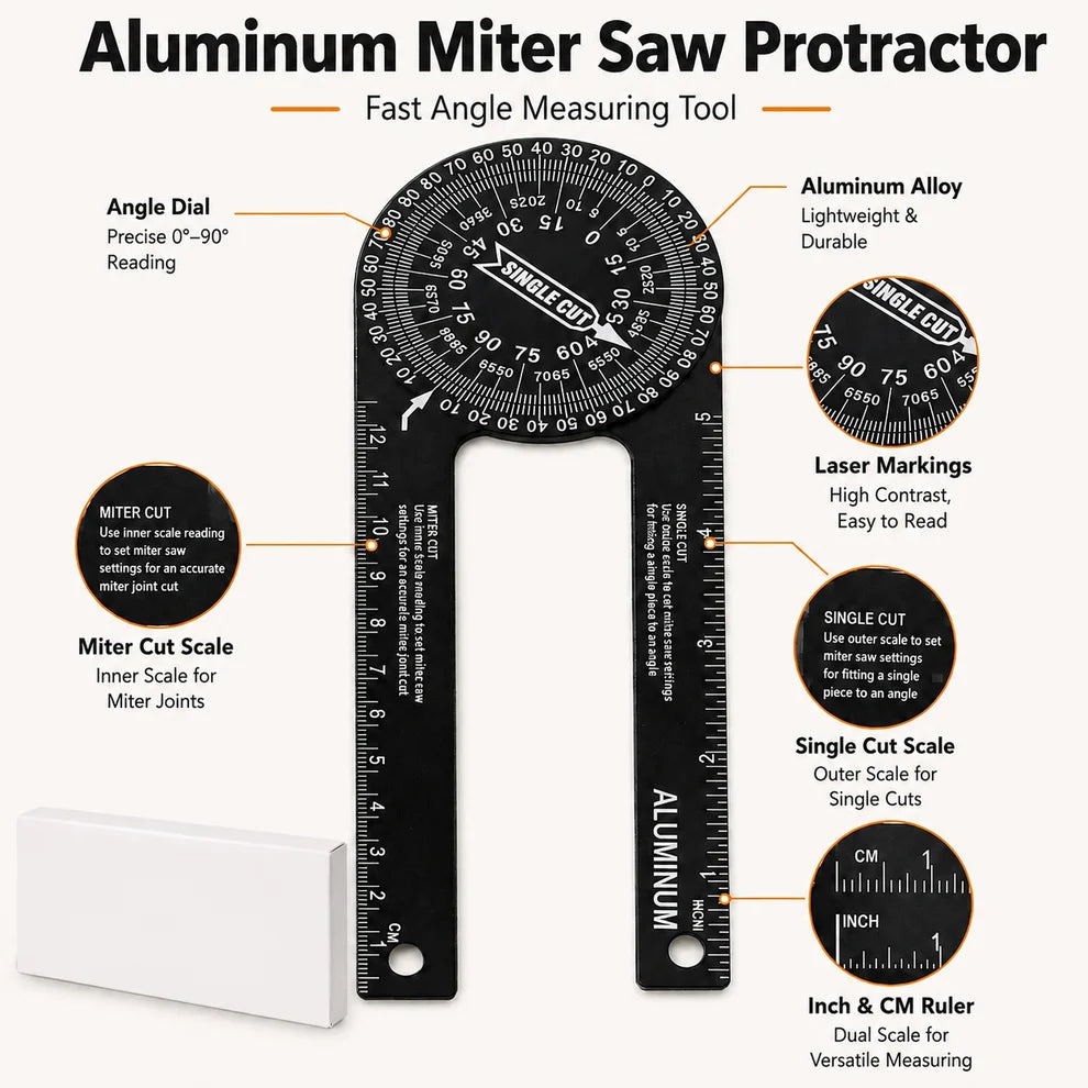 🔥 Limited-time 50% off – Aluminum miter saw protractor
