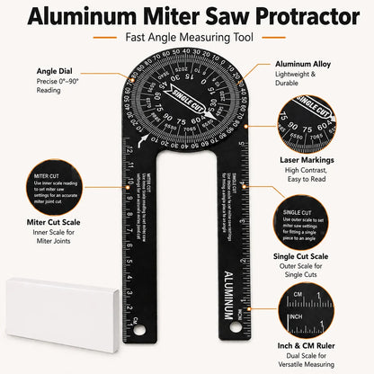 🔥 Limited-time 50% off – Aluminum miter saw protractor