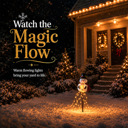 🎄 Snowman Magic Fountain – LED Garden Light❄️