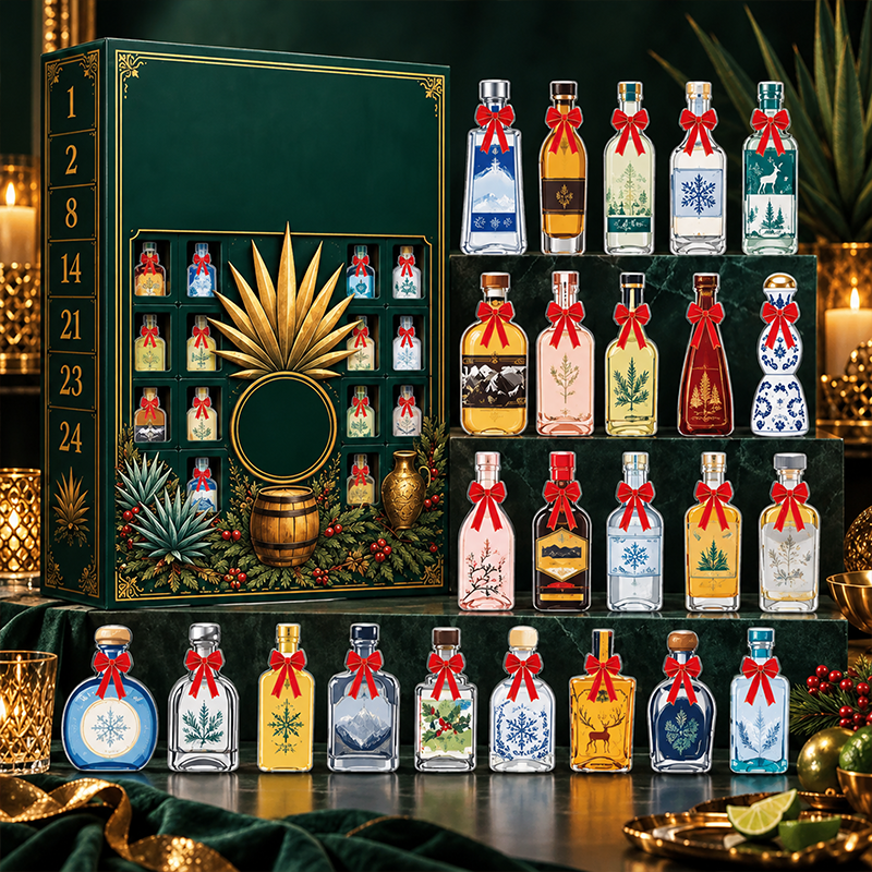 🎁✨ 24-Day Mini Agave Acrylic Ornament Set — A Perfect Holiday Gift【Flat Acrylic Mdel】