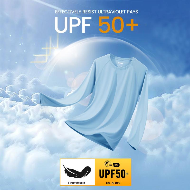 🏆50K+ Sold⚡ Men’s UPF 50+ Long Sleeve Performance Shirt – Quick Dry, Lightweight & Breathable