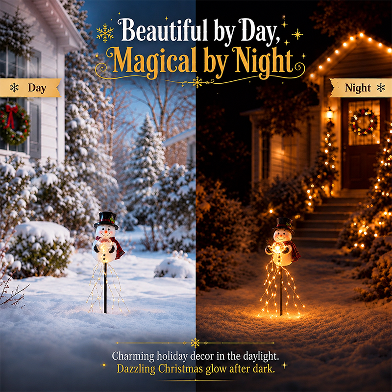 🎄 Snowman Magic Fountain – LED Garden Light❄️
