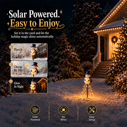 🎄 Snowman Magic Fountain – LED Garden Light❄️