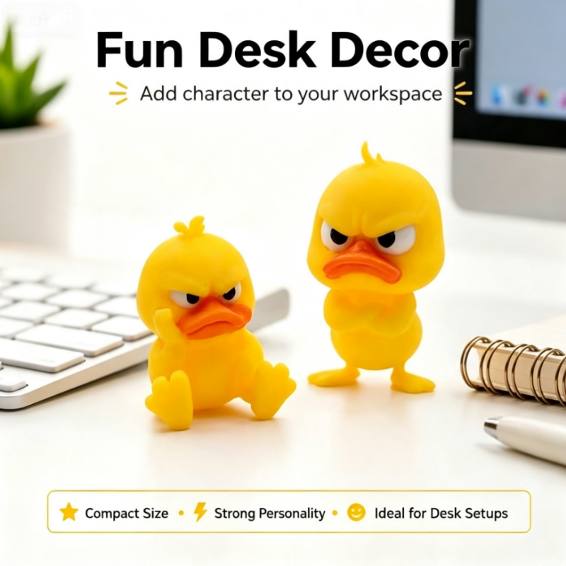 😠Angry Duck Desk Figurine – Add a cheeky touch to your workspace!🐥