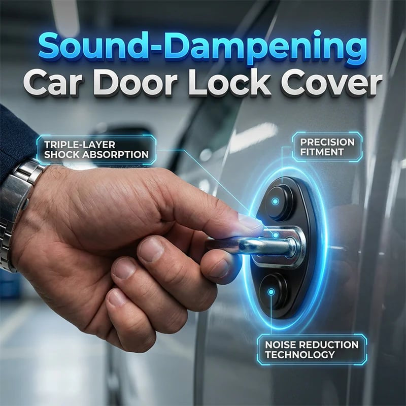 🎉Car Door Lock Cover – Noise-Dampening & Rust-Proof Striker Protector