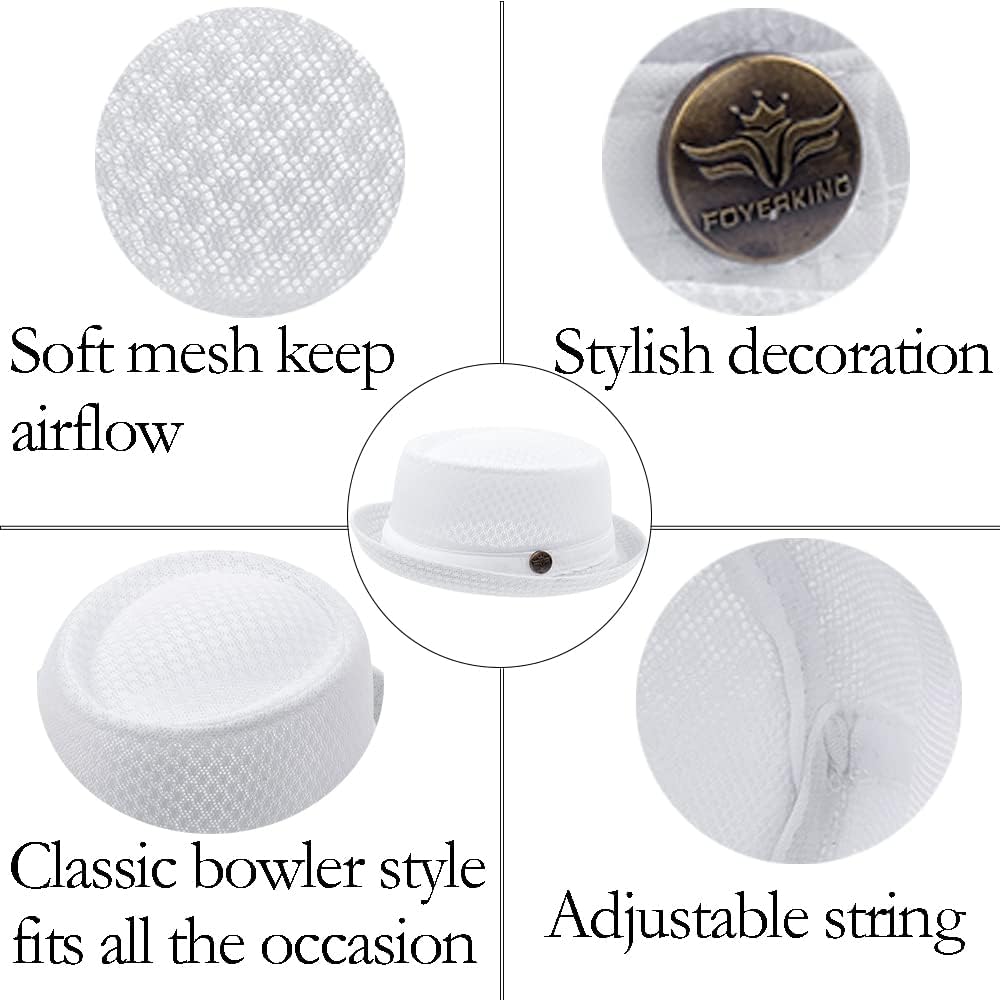 Unisex Breathable Mesh Pork Pie Hat