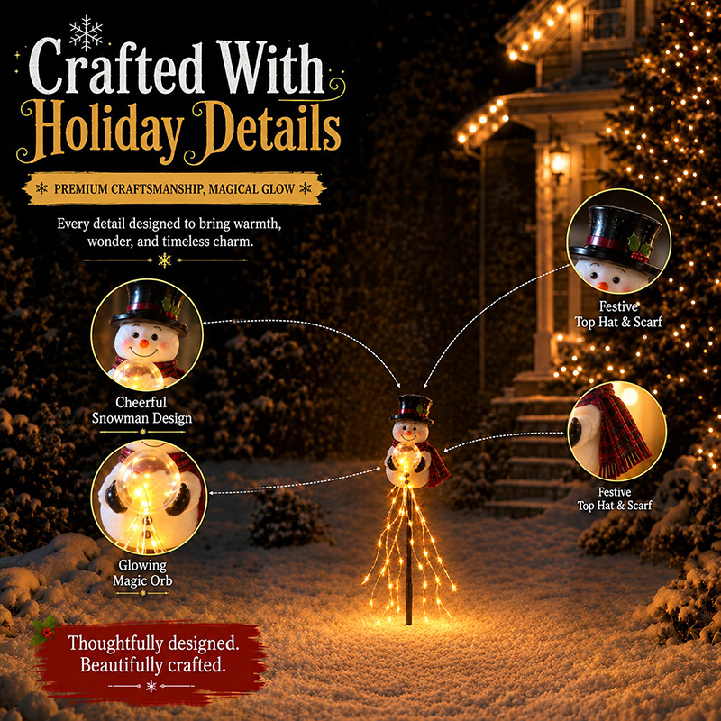 🎄 Snowman Magic Fountain – LED Garden Light❄️