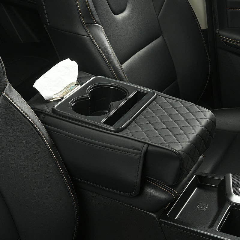 Multifunctional PU Leather Car Armrest Box Mat