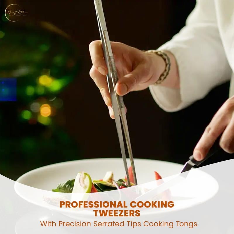Non-Slip Kitchen Tweezers – 2 PCS
