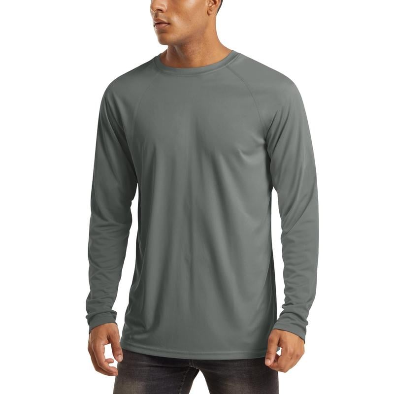 🏆50K+ Sold⚡ Men’s UPF 50+ Long Sleeve Performance Shirt – Quick Dry, Lightweight & Breathable