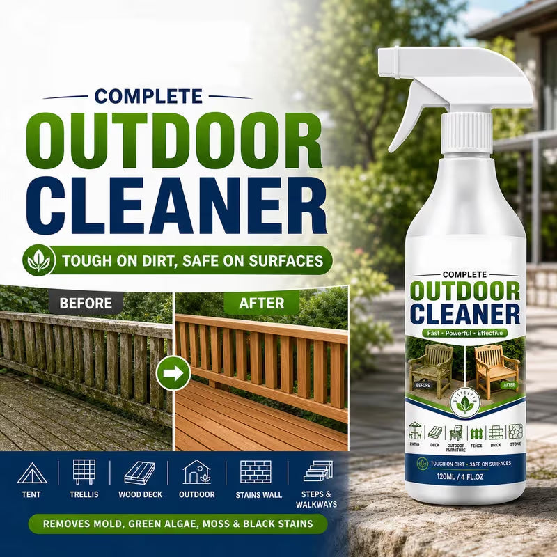 Outdoor Surface Cleaner Spray, Fast Acting Stain Remover for Patio, Wooden Furniture & Outdoor Surfaces