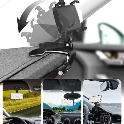 Car Dashboard Phone Holder with 360 Degree Rotation