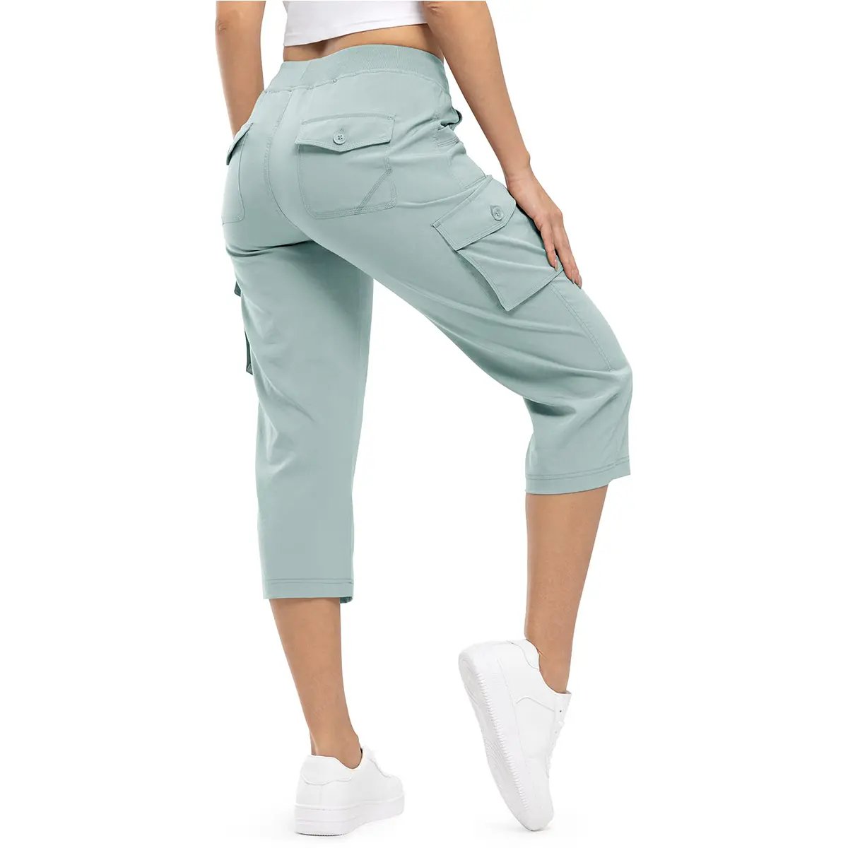 Women's Lightweight Hiking Capris: Quick-Dry, 6 Pockets, Loose Fit
