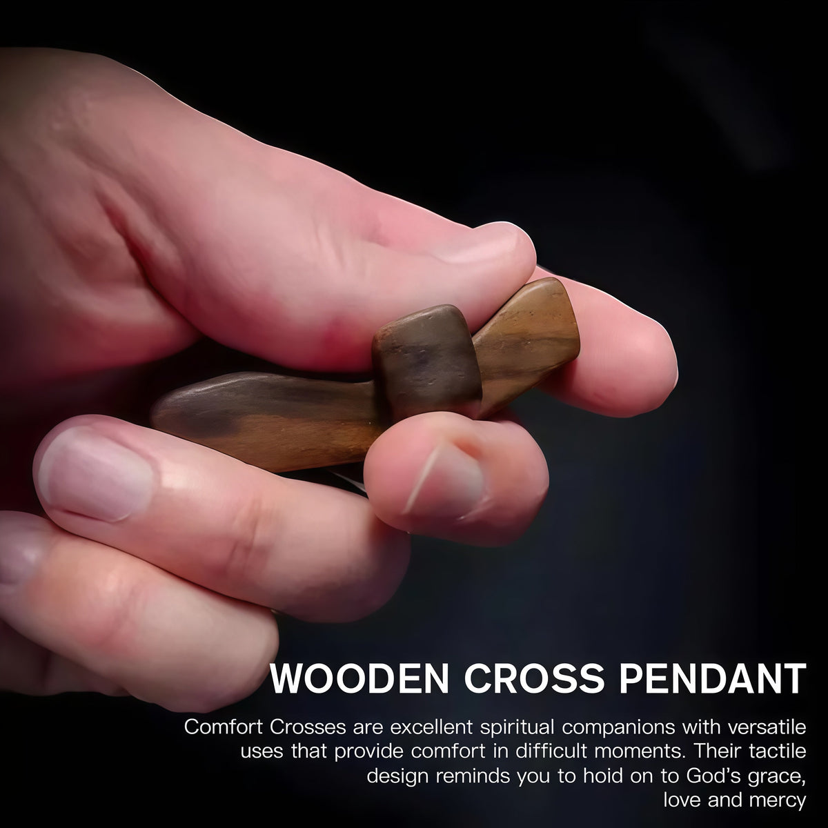 ✝️ Handcrafted Wooden Cross My Heart — 100% Handmade & Faithful Symbol