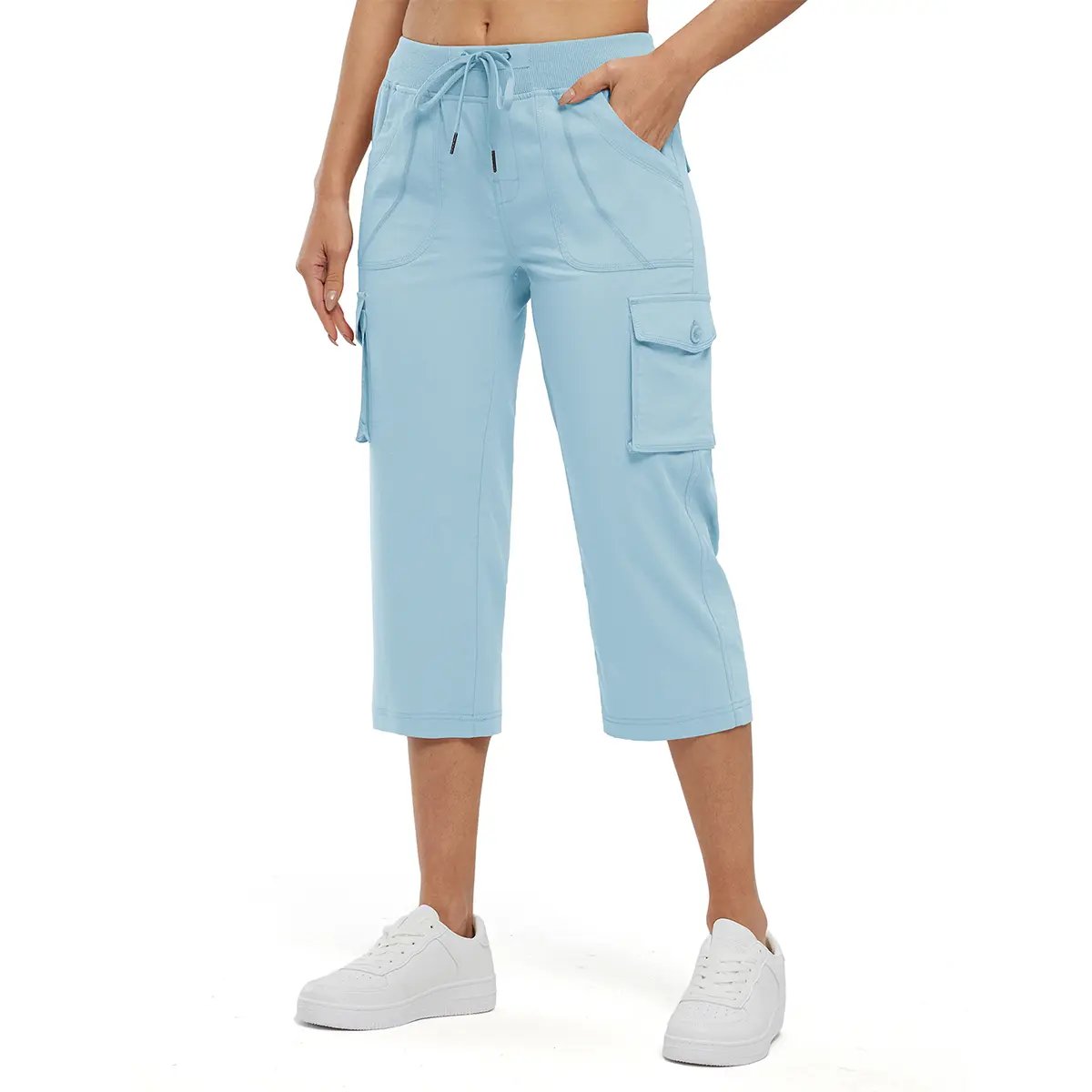 Women's Lightweight Hiking Capris: Quick-Dry, 6 Pockets, Loose Fit