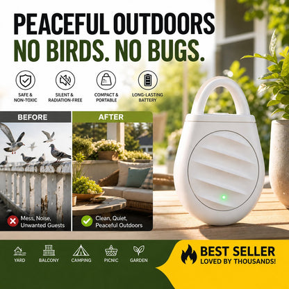 🐦No more trouble from birds, beasts and locusts！Portable Ultrasonic Bird Repellent Keychain
