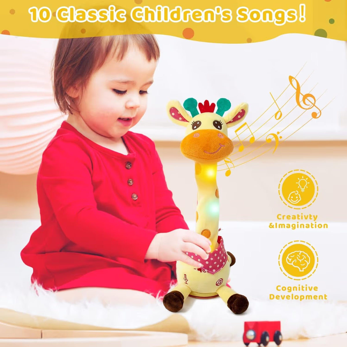 🏆Flash Sale⚡ 50K+ SOLD! Almost Gone-💥🎉 Best-Selling Musical Giraffe Toy – Sings, Dances & Repeats What You Say! 🦒🎵🗣️