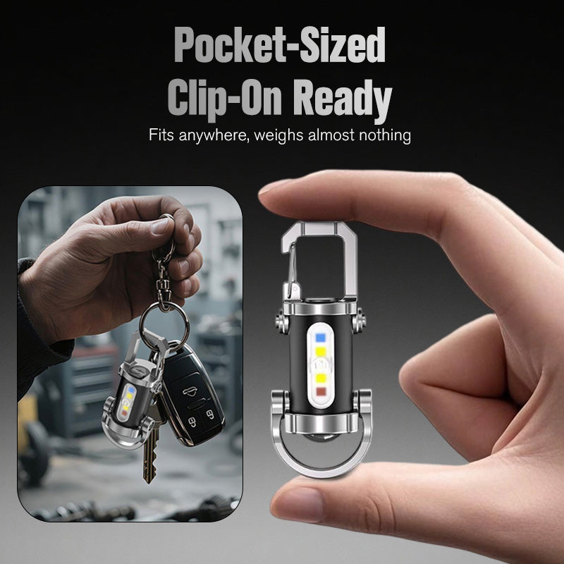 🔦 Rechargeable Keychain Flashlight – 300 Lumens, USB-C Charging & Compact, Unbreakable Design for EDC ⚡