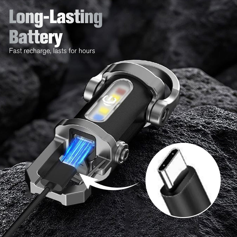 🔦 Rechargeable Keychain Flashlight – 300 Lumens, USB-C Charging & Compact, Unbreakable Design for EDC ⚡